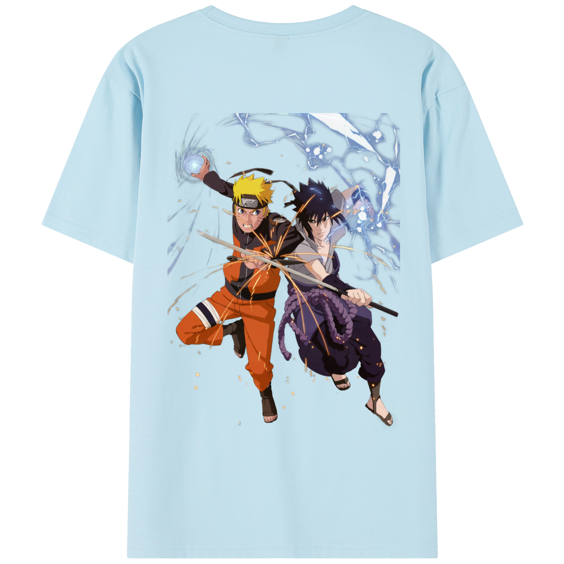 （画像用） NARUTO -ナルト- うずまき ナルト Uzumaki Naruto 綿100％半袖Tシャツ（背面プリント）